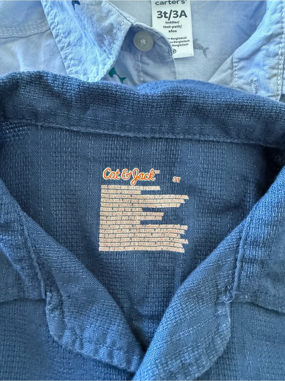 Carter's Navy Blue Short-Sleeve Shark Button-Up Shirt - Picture 5 of 5